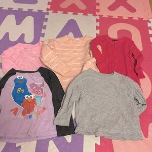 Set of toddler long sleeve tops